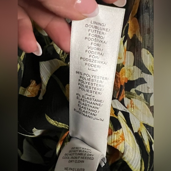 #20 AIDAN MATTOX • METALLIC FLORAL PRINT W. SLIT • NWT - Picture 8 of 9